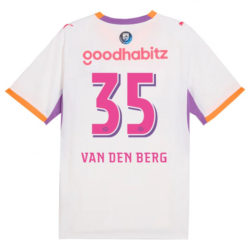 Danxen Enfant Maillot Joël Van Den Berg #35 Blanc Violet Orange Tenues Extérieur 2026/27 T-Shirt