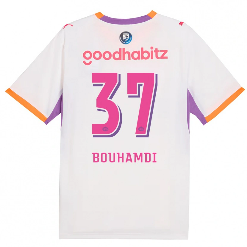 Danxen Enfant Maillot Amir Bouhamdi #37 Blanc Violet Orange Tenues Extérieur 2026/27 T-Shirt