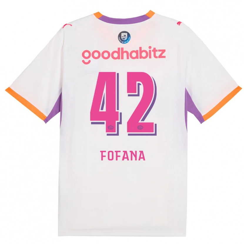 Danxen Enfant Maillot Fode Fofana #42 Blanc Violet Orange Tenues Extérieur 2026/27 T-Shirt