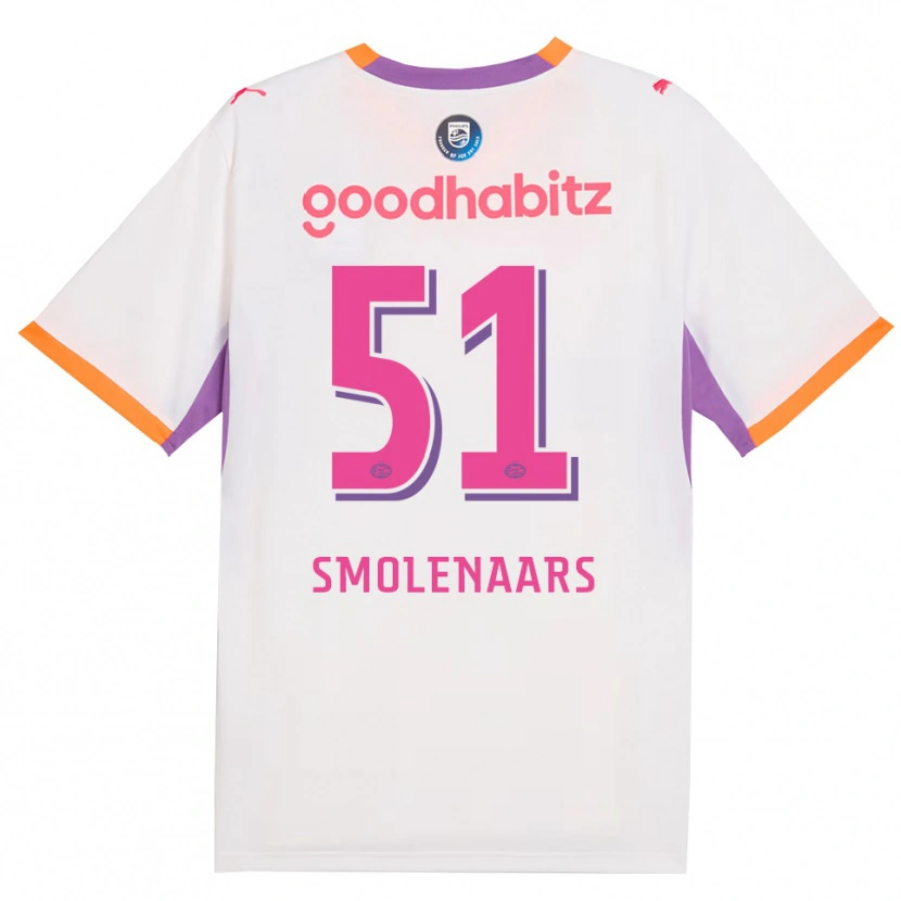 Danxen Enfant Maillot Tijn Smolenaars #51 Blanc Violet Orange Tenues Extérieur 2026/27 T-Shirt