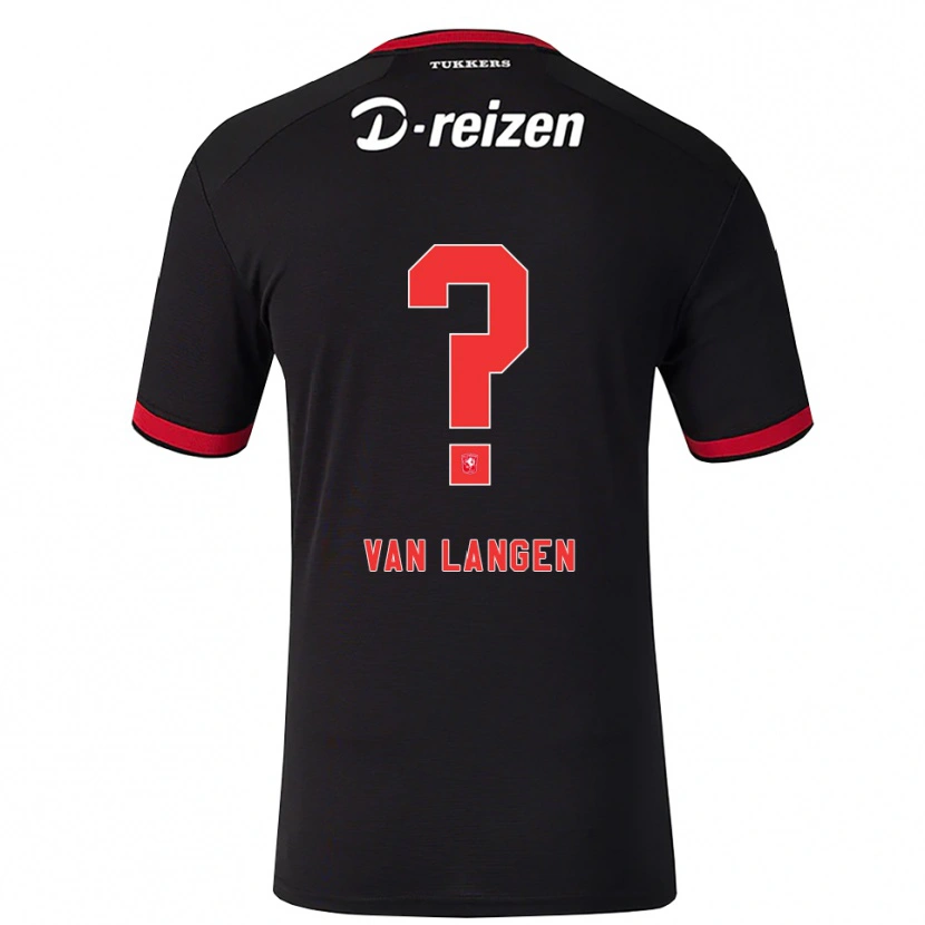 Danxen Enfant Maillot Siebe Van Langen #0 Rouge Blanc Noir Tenues Extérieur 2026/27 T-Shirt