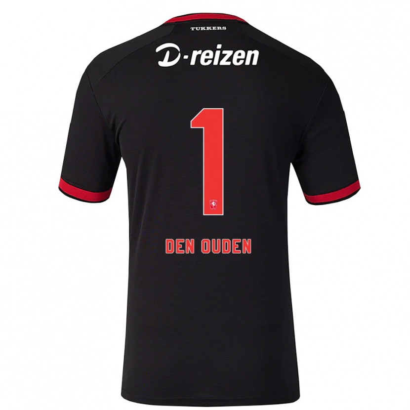 Danxen Enfant Maillot Jim Den Ouden #1 Rouge Blanc Noir Tenues Extérieur 2026/27 T-Shirt