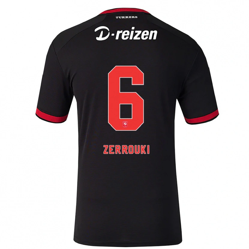Danxen Enfant Maillot Ramiz Zerrouki #6 Rouge Blanc Noir Tenues Extérieur 2026/27 T-Shirt