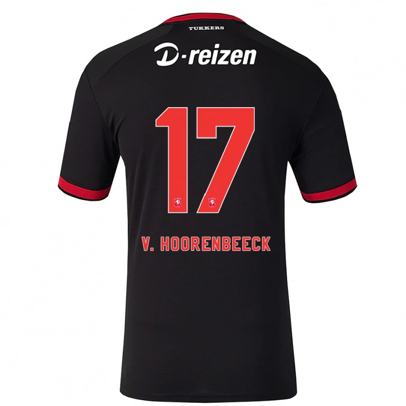 Danxen Enfant Maillot Alec Van Hoorenbeeck #17 Rouge Blanc Noir Tenues Extérieur 2026/27 T-Shirt