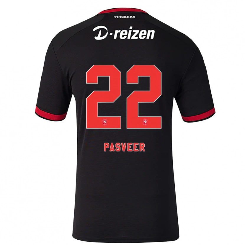 Danxen Enfant Maillot Remko Pasveer #22 Rouge Blanc Noir Tenues Extérieur 2026/27 T-Shirt