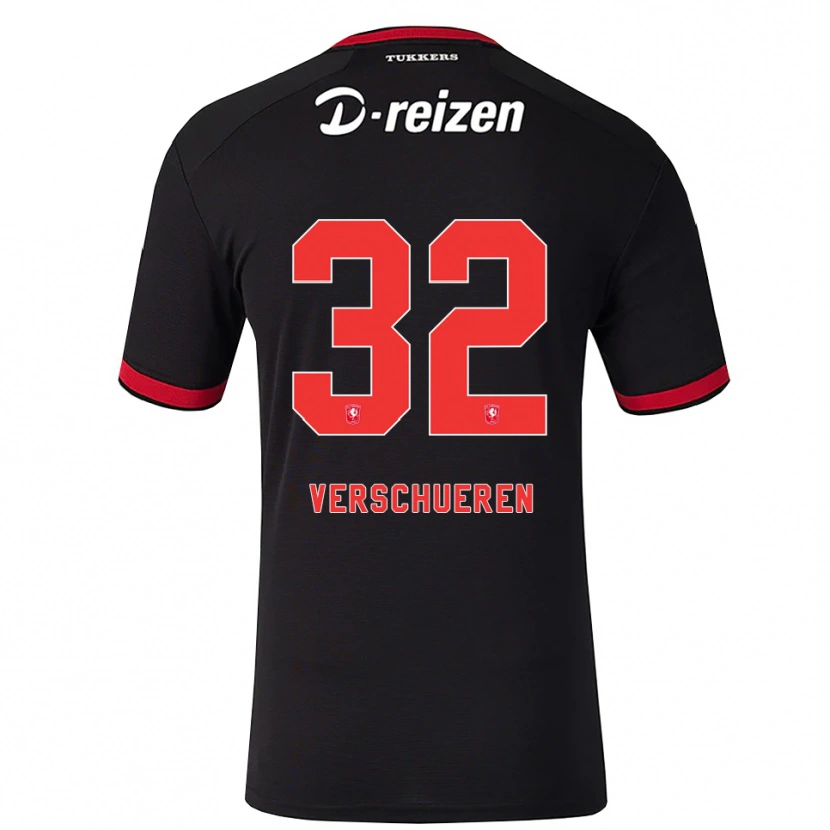 Danxen Enfant Maillot Arno Verschueren #32 Rouge Blanc Noir Tenues Extérieur 2026/27 T-Shirt
