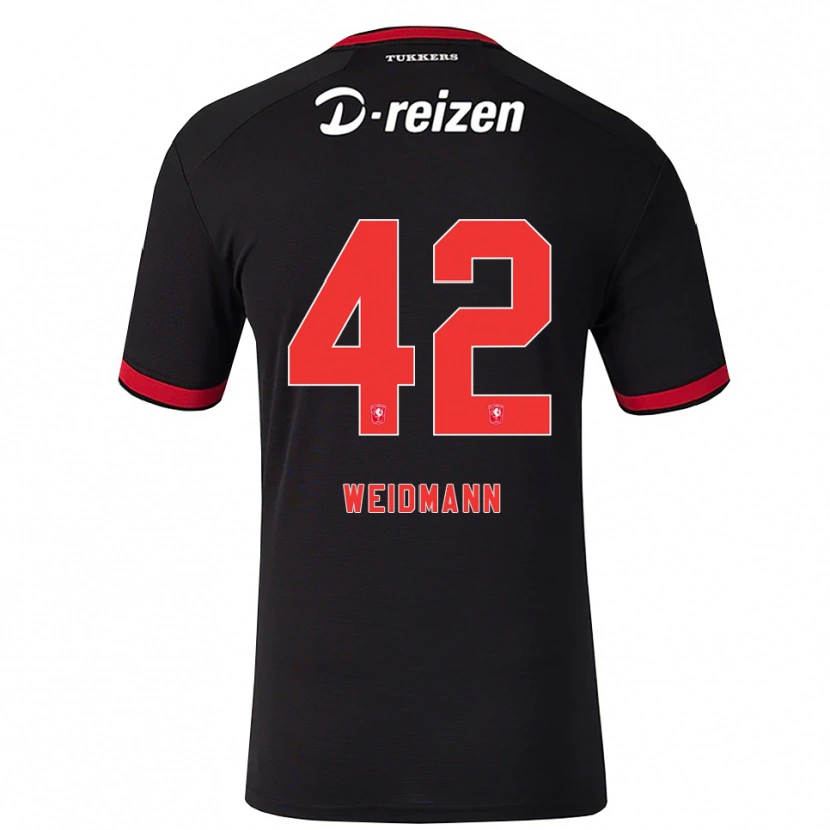 Danxen Enfant Maillot Daouda Weidmann #42 Rouge Blanc Noir Tenues Extérieur 2026/27 T-Shirt