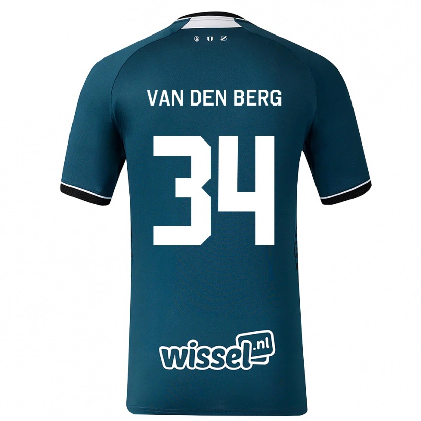 Danxen Enfant Maillot Davy Van Den Berg #34 Darkslategray Blanc Tenues Extérieur 2026/27 T-Shirt