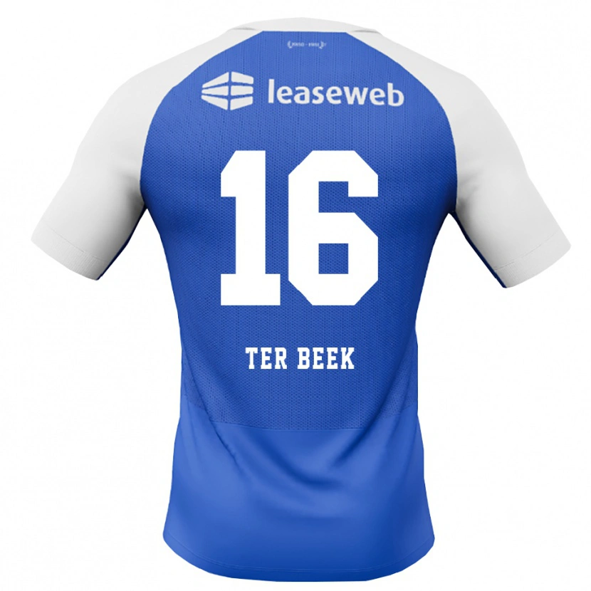 Danxen Enfant Maillot Kai Ter Beek #16 Dodgerblue Rouge Blanc Tenues Extérieur 2026/27 T-Shirt