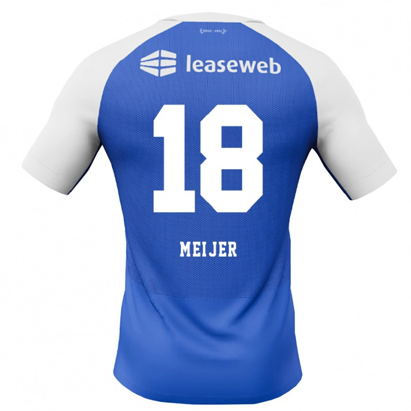 Danxen Enfant Maillot Noah Meijer #18 Dodgerblue Rouge Blanc Tenues Extérieur 2026/27 T-Shirt