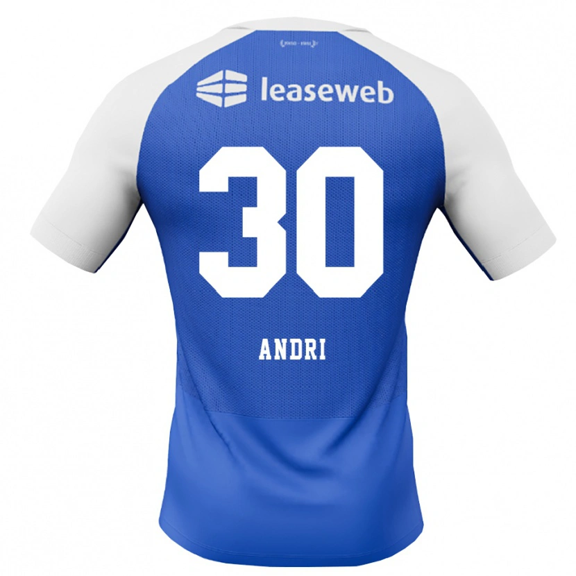 Danxen Enfant Maillot Markús Andri Daníelsson Martin #30 Dodgerblue Rouge Blanc Tenues Extérieur 2026/27 T-Shirt