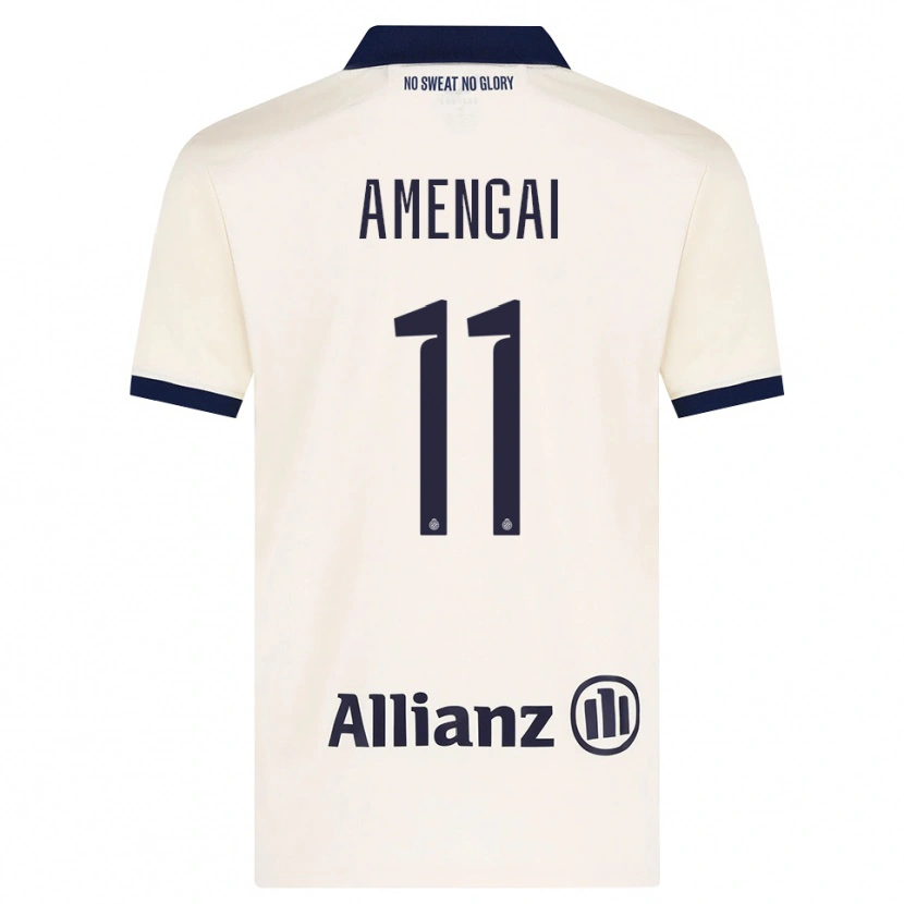 Danxen Enfant Maillot Naïm Amengai #11 Beige Noir Tenues Extérieur 2026/27 T-Shirt