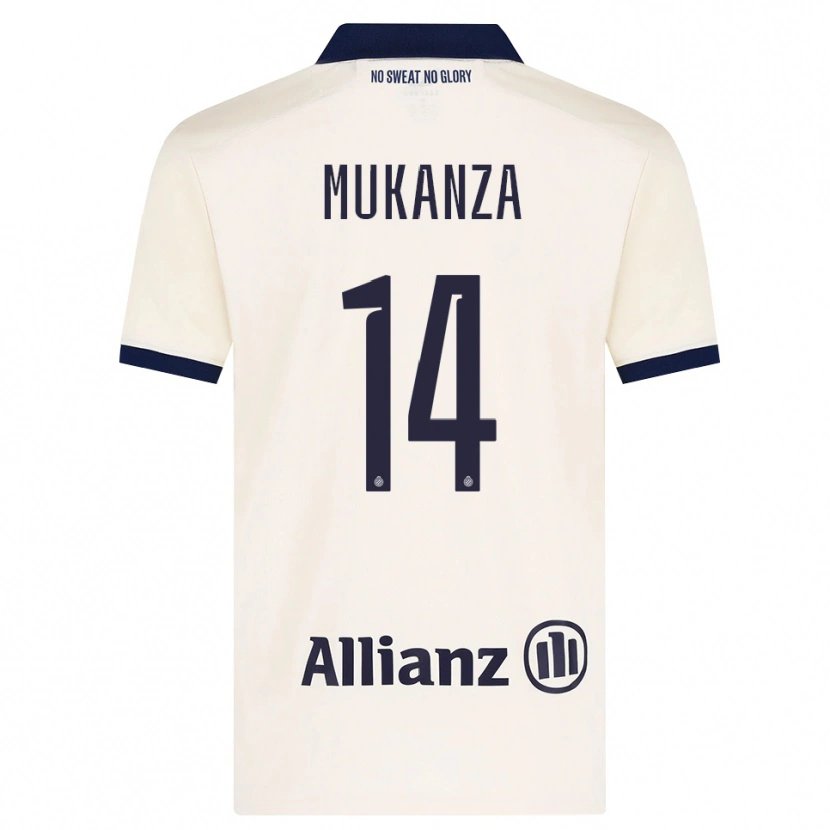 Danxen Enfant Maillot Blessing Mukanza #14 Beige Noir Tenues Extérieur 2026/27 T-Shirt