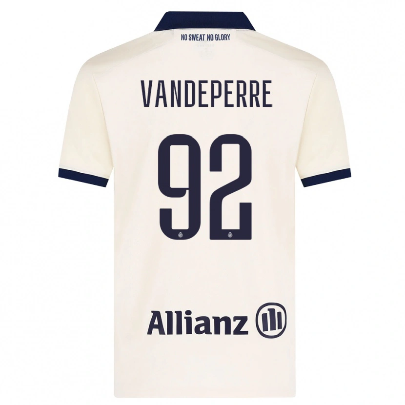 Danxen Enfant Maillot Alexander Vandeperre #92 Beige Noir Tenues Extérieur 2026/27 T-Shirt