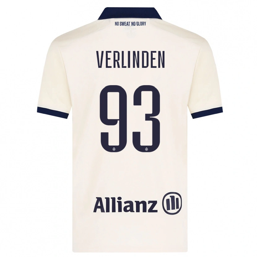 Danxen Enfant Maillot Wout Verlinden #93 Beige Noir Tenues Extérieur 2026/27 T-Shirt