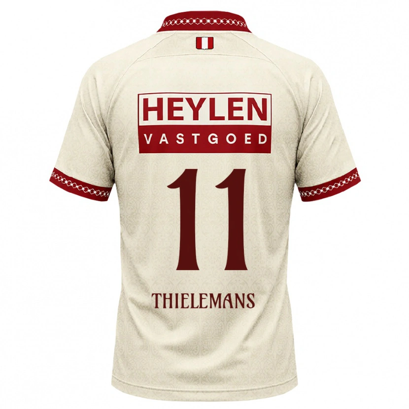 Danxen Enfant Maillot Mats Thielemans #11 Beige Rouge Tenues Extérieur 2026/27 T-Shirt