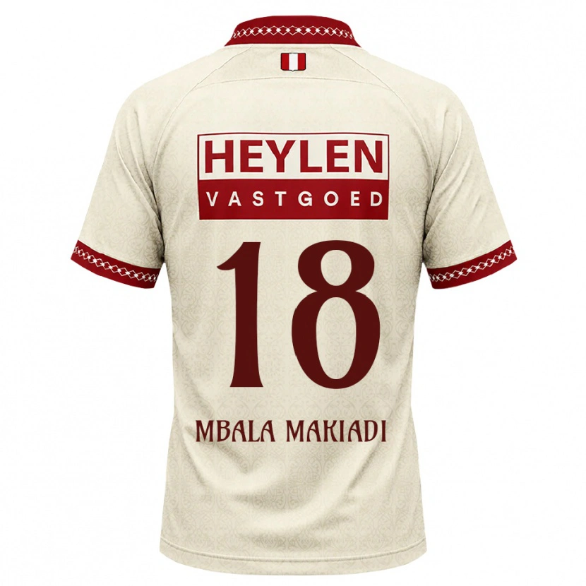 Danxen Enfant Maillot Ravi Mbala #18 Beige Rouge Tenues Extérieur 2026/27 T-Shirt