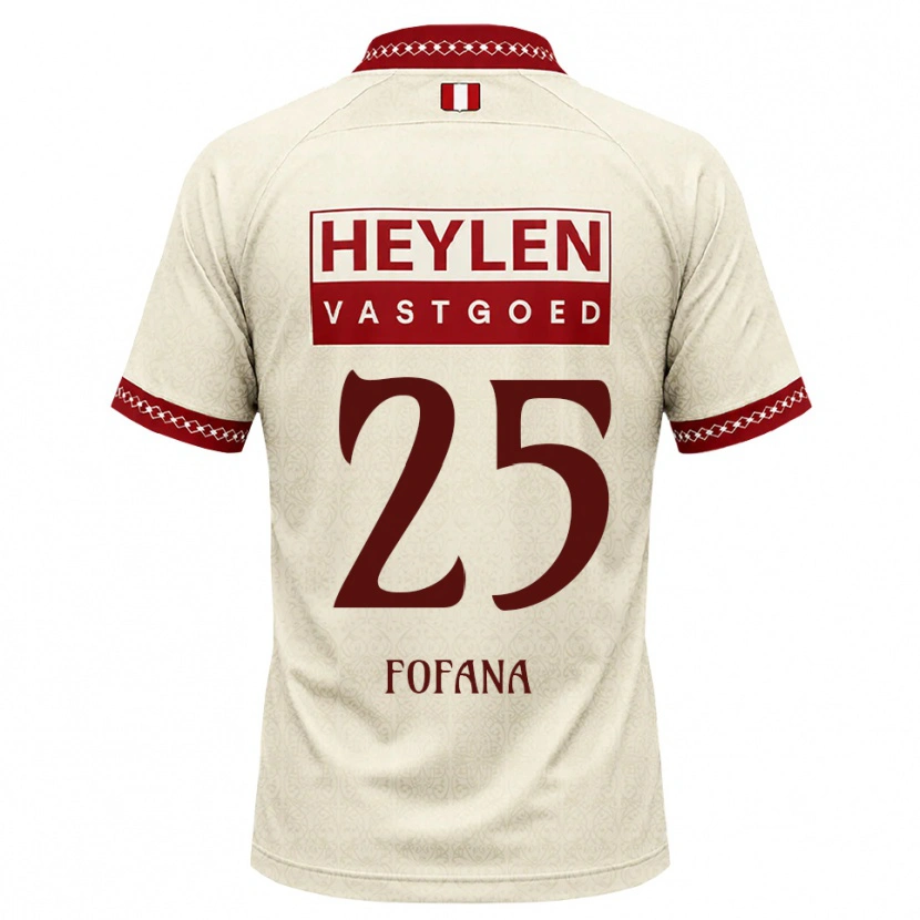 Danxen Enfant Maillot Modibo Fofana #25 Beige Rouge Tenues Extérieur 2026/27 T-Shirt