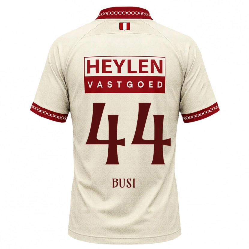 Danxen Enfant Maillot Maxime Busi #44 Beige Rouge Tenues Extérieur 2026/27 T-Shirt