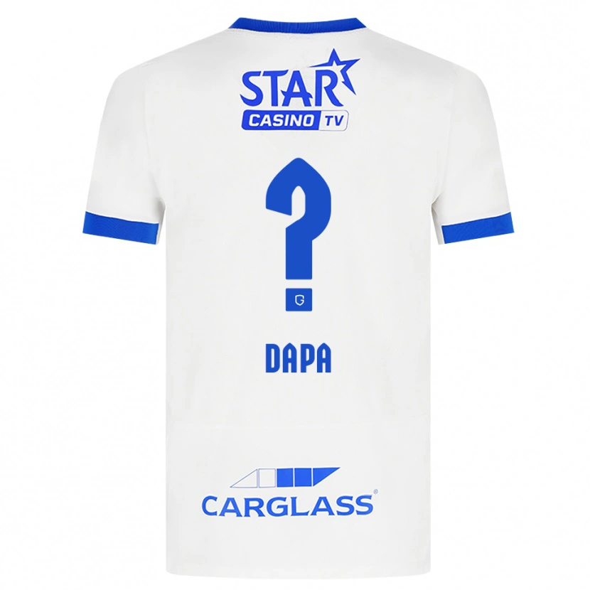 Danxen Enfant Maillot Melvyn Dapa #0 Blanc Bleu Tenues Extérieur 2026/27 T-Shirt