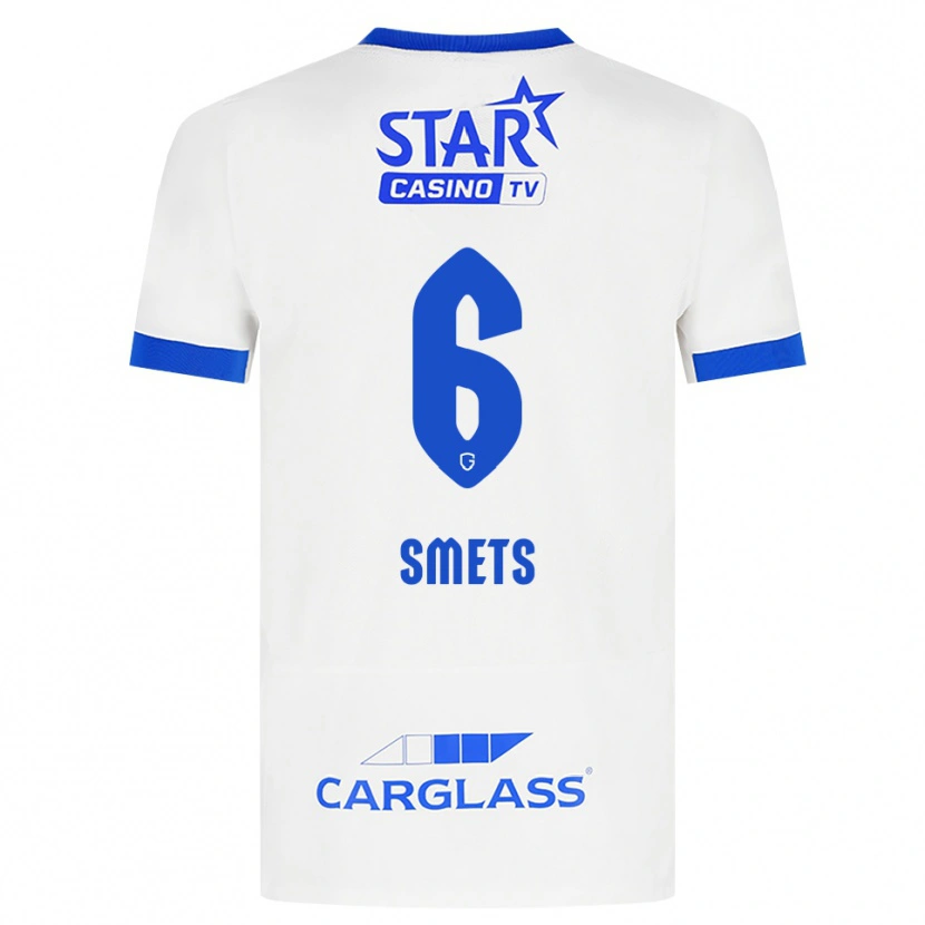 Danxen Enfant Maillot Matte Smets #6 Blanc Bleu Tenues Extérieur 2026/27 T-Shirt