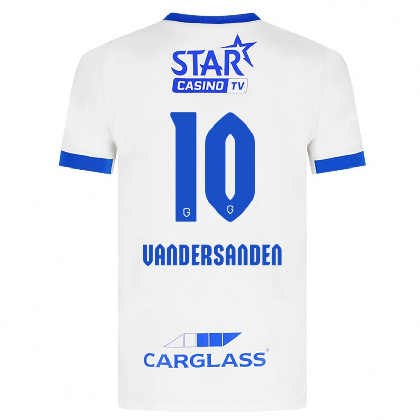 Danxen Enfant Maillot Sien Vandersanden #10 Blanc Bleu Tenues Extérieur 2026/27 T-Shirt