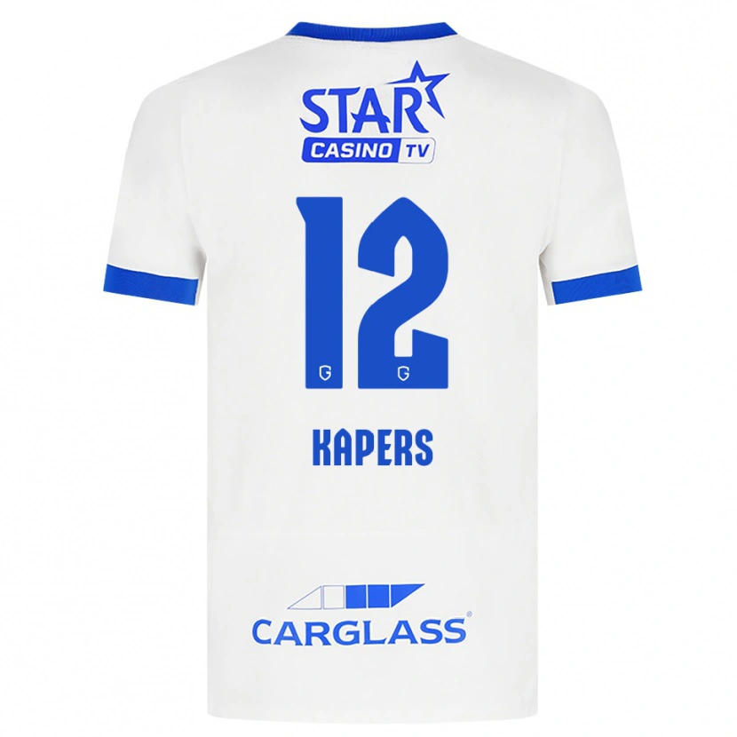 Danxen Enfant Maillot Wout Kapers #12 Blanc Bleu Tenues Extérieur 2026/27 T-Shirt