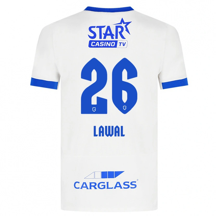 Danxen Enfant Maillot Tobias Lawal #26 Blanc Bleu Tenues Extérieur 2026/27 T-Shirt