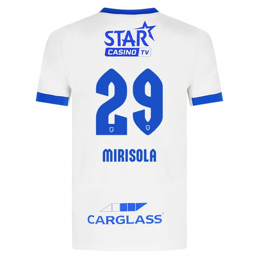 Danxen Enfant Maillot Robin Mirisola #29 Blanc Bleu Tenues Extérieur 2026/27 T-Shirt