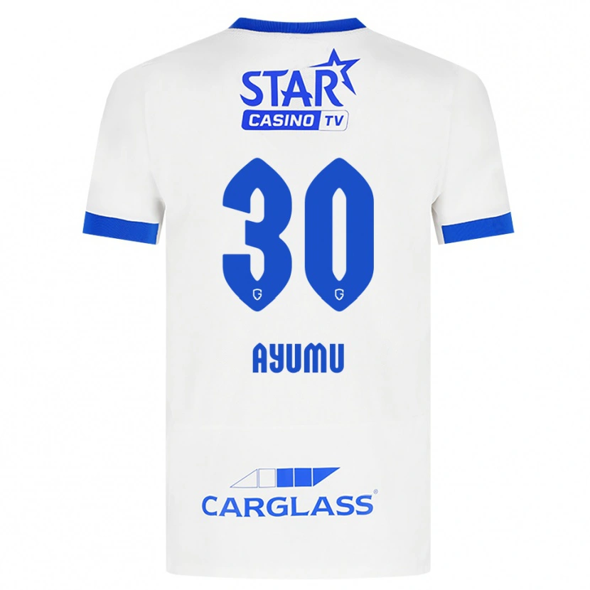 Danxen Enfant Maillot Ayumu Yokoyama #30 Blanc Bleu Tenues Extérieur 2026/27 T-Shirt