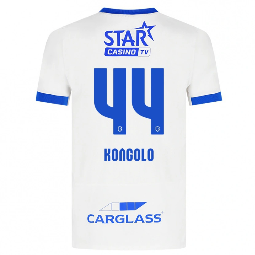 Danxen Enfant Maillot Josué Kongolo #44 Blanc Bleu Tenues Extérieur 2026/27 T-Shirt