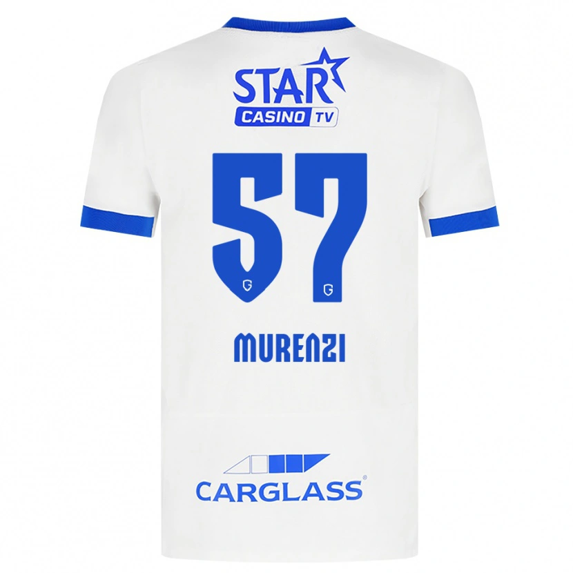 Danxen Enfant Maillot Aaron Murenzi #57 Blanc Bleu Tenues Extérieur 2026/27 T-Shirt
