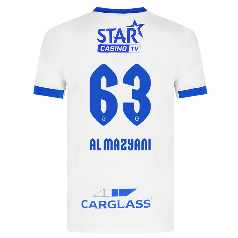 Danxen Enfant Maillot Faissal Al Mazyani #63 Blanc Bleu Tenues Extérieur 2026/27 T-Shirt