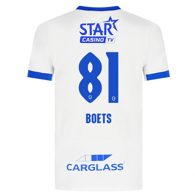 Danxen Enfant Maillot Keo Boets #81 Blanc Bleu Tenues Extérieur 2026/27 T-Shirt