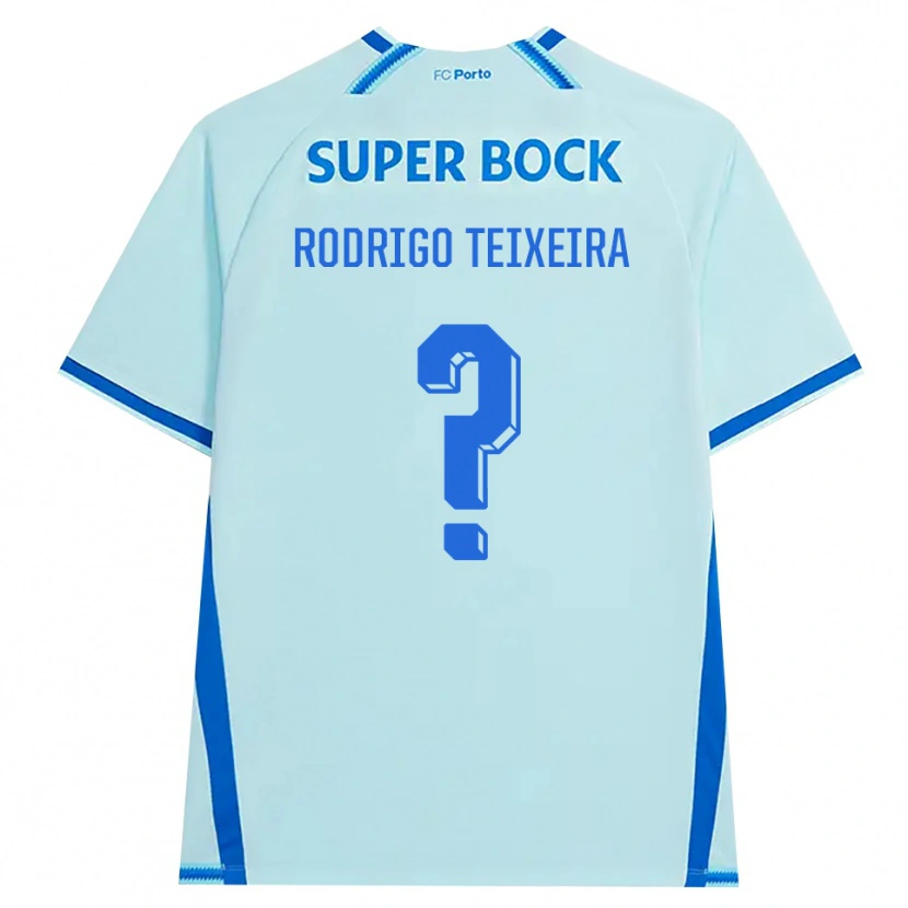 Danxen Enfant Maillot Rodrigo Teixeira #0 Cyan Clair Bleu Troisieme 2026/27 T-Shirt