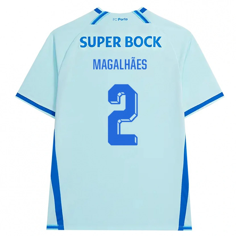 Danxen Enfant Maillot Rafael Magalhães #2 Cyan Clair Bleu Troisieme 2026/27 T-Shirt
