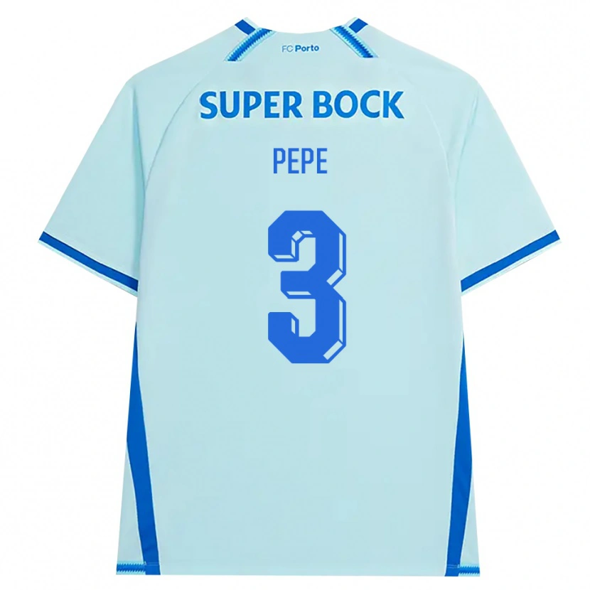 Danxen Enfant Maillot Pepe #3 Cyan Clair Bleu Troisieme 2026/27 T-Shirt
