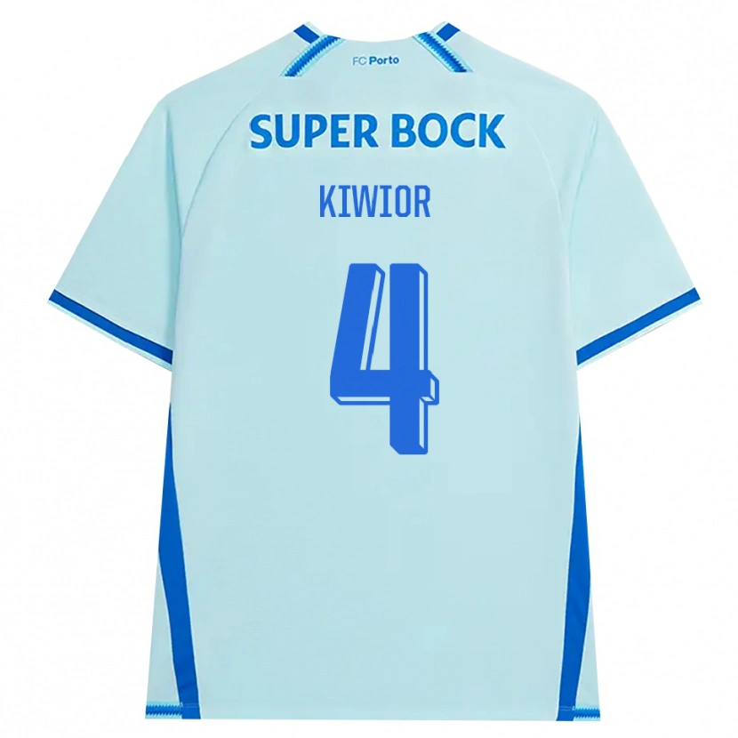Danxen Enfant Maillot Jakub Kiwior #4 Cyan Clair Bleu Troisieme 2026/27 T-Shirt