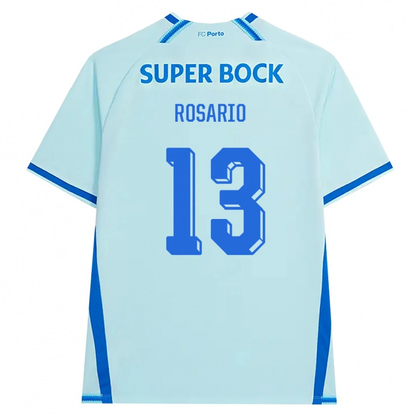 Danxen Enfant Maillot Pablo Rosario #13 Cyan Clair Bleu Troisieme 2026/27 T-Shirt