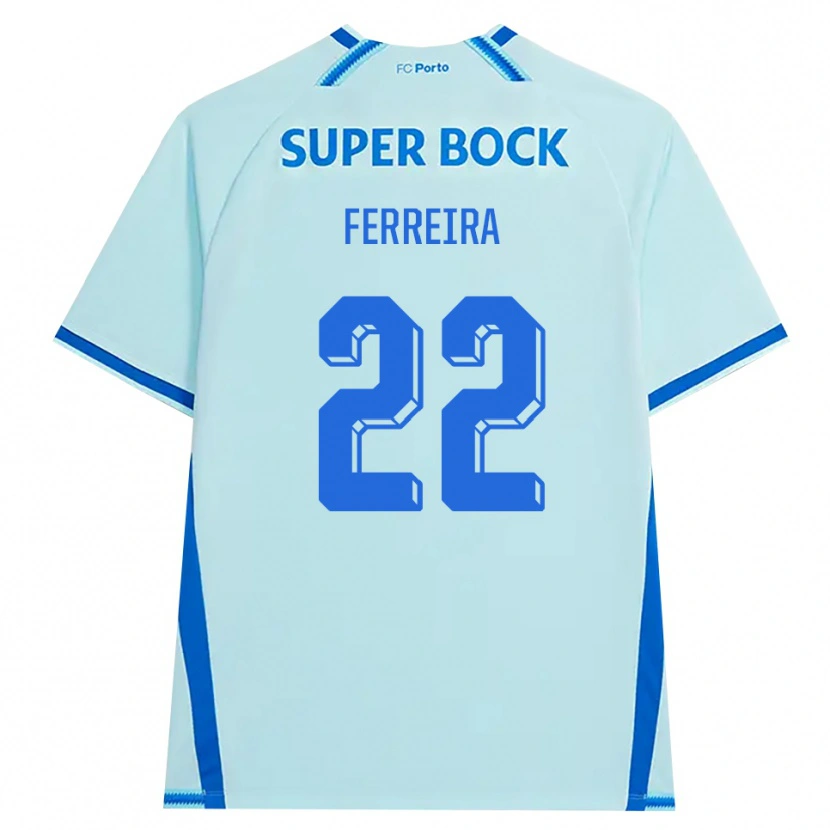 Danxen Enfant Maillot Joana Ferreira #22 Cyan Clair Bleu Troisieme 2026/27 T-Shirt