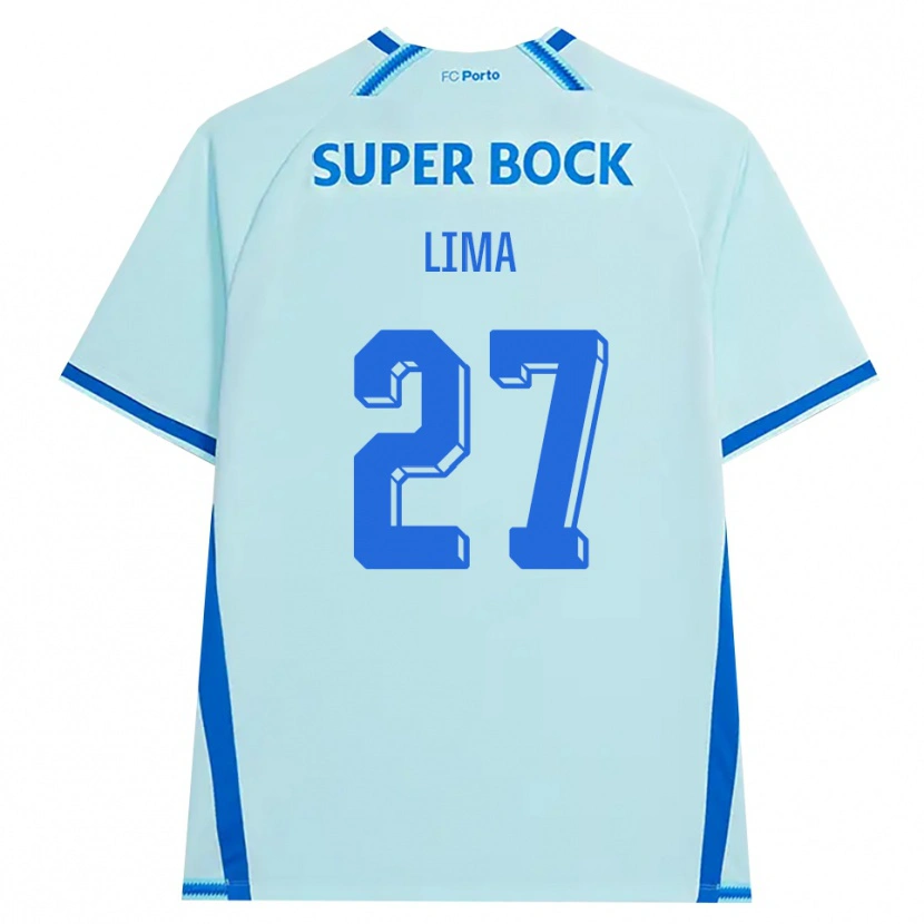 Danxen Enfant Maillot Cláudia Lima #27 Cyan Clair Bleu Troisieme 2026/27 T-Shirt