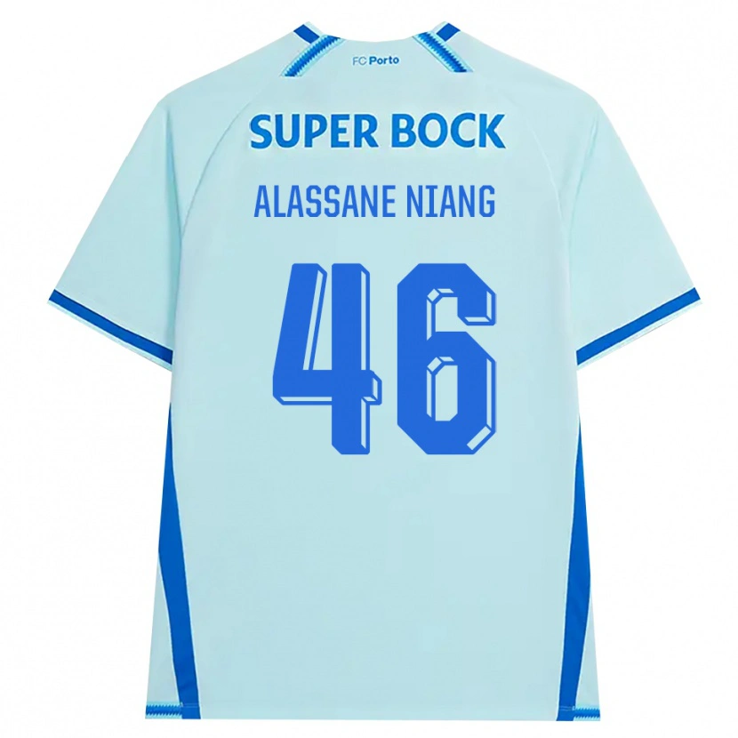 Danxen Enfant Maillot Mame Alassane Niang #46 Cyan Clair Bleu Troisieme 2026/27 T-Shirt