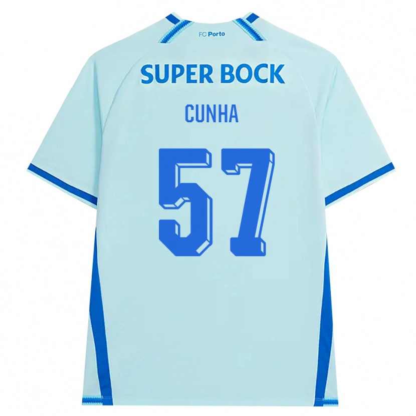 Danxen Enfant Maillot Duarte Cunha #57 Cyan Clair Bleu Troisieme 2026/27 T-Shirt