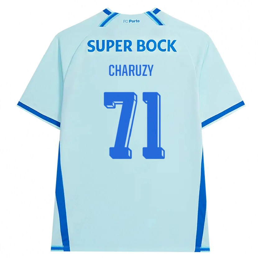 Danxen Enfant Maillot Hubert Charuży #71 Cyan Clair Bleu Troisieme 2026/27 T-Shirt