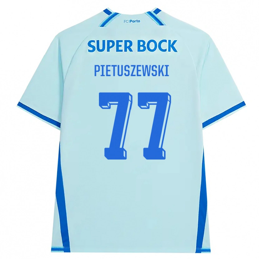 Danxen Enfant Maillot Oskar Pietuszewski #77 Cyan Clair Bleu Troisieme 2026/27 T-Shirt