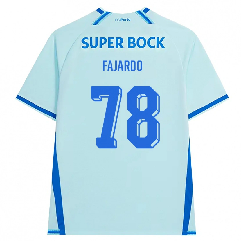 Danxen Enfant Maillot Leonardo Fajardo #78 Cyan Clair Bleu Troisieme 2026/27 T-Shirt
