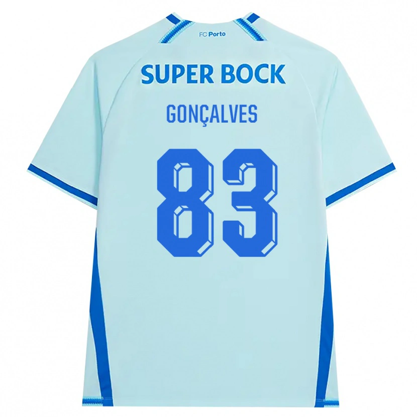 Danxen Enfant Maillot Rodrigo Gonçalves #83 Cyan Clair Bleu Troisieme 2026/27 T-Shirt