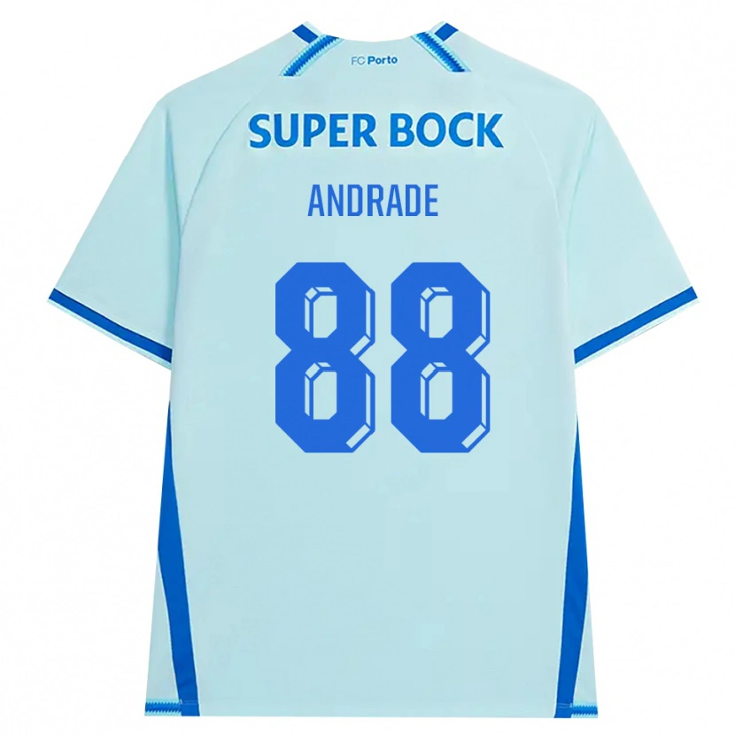 Danxen Enfant Maillot Domingos Andrade #88 Cyan Clair Bleu Troisieme 2026/27 T-Shirt