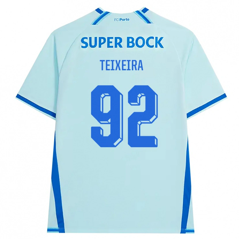 Danxen Enfant Maillot João Teixeira #92 Cyan Clair Bleu Troisieme 2026/27 T-Shirt