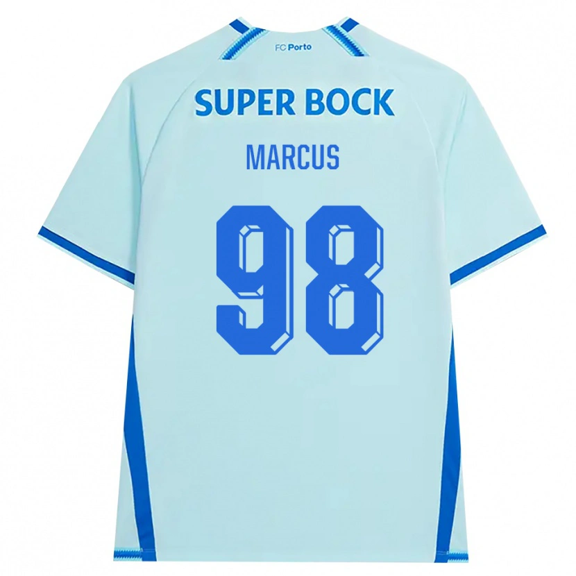 Danxen Enfant Maillot Abraham Marcus #98 Cyan Clair Bleu Troisieme 2026/27 T-Shirt